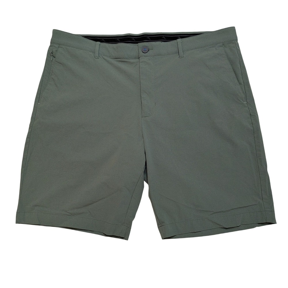Tommy Bahama Boracay Shorts Mens 40 Olive Green Stretch Golf Flat Front 9.5"